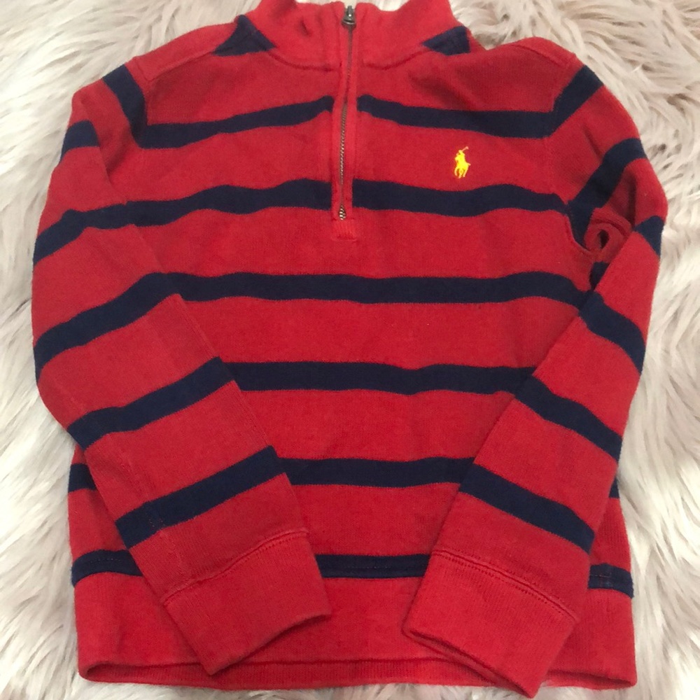Boys size 7 high neck zipper sweater
